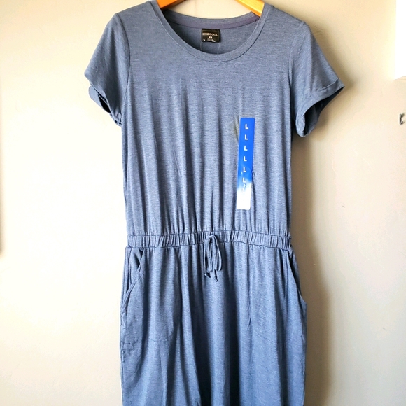 tshirt Dress Elastic Waist comfy blue 32° COOL - Picture 2 of 8